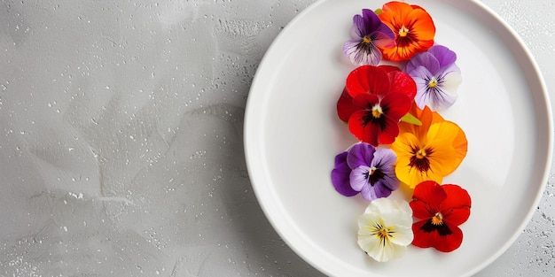 Kolorowe danie na drewnianym stole